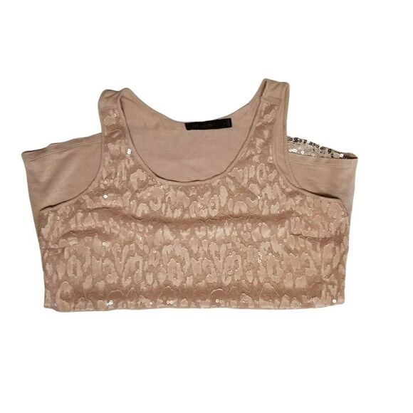 The Limited Gold Chiffon & Sequin Top Size Large - Picture 5 of 7
